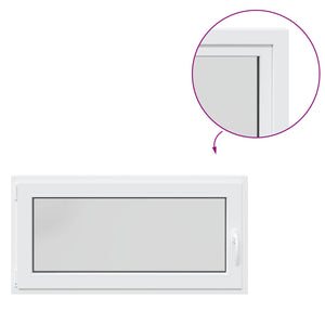 Παράθυρο Κάτω Στρώματος RISOR Λευκός 120 x 60 cm PVC και Γυαλί - Pakobazaar