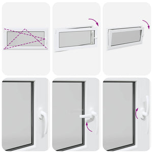 Παράθυρο Κάτω Στρώματος RISOR Λευκός 120 x 60 cm PVC και Γυαλί - Pakobazaar