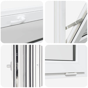 Παράθυρο Κάτω Στρώματος RISOR 60 x 40 cm PVC και Γυαλί Λευκό - Pakobazaar