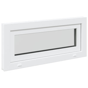 Παράθυρο Κάτω Στρώματος RISOR 90 x 40 cm PVC και Γυαλί Λευκό - Pakobazaar