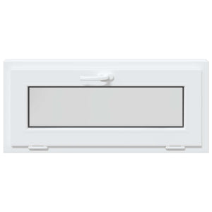Παράθυρο Κάτω Στρώματος RISOR 90 x 40 cm PVC και Γυαλί Λευκό - Pakobazaar