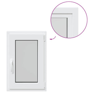 Παράθυρο Κάτω Στρώματος RISOR Λευκός 50 x 75 cm PVC και Γυαλί - Pakobazaar