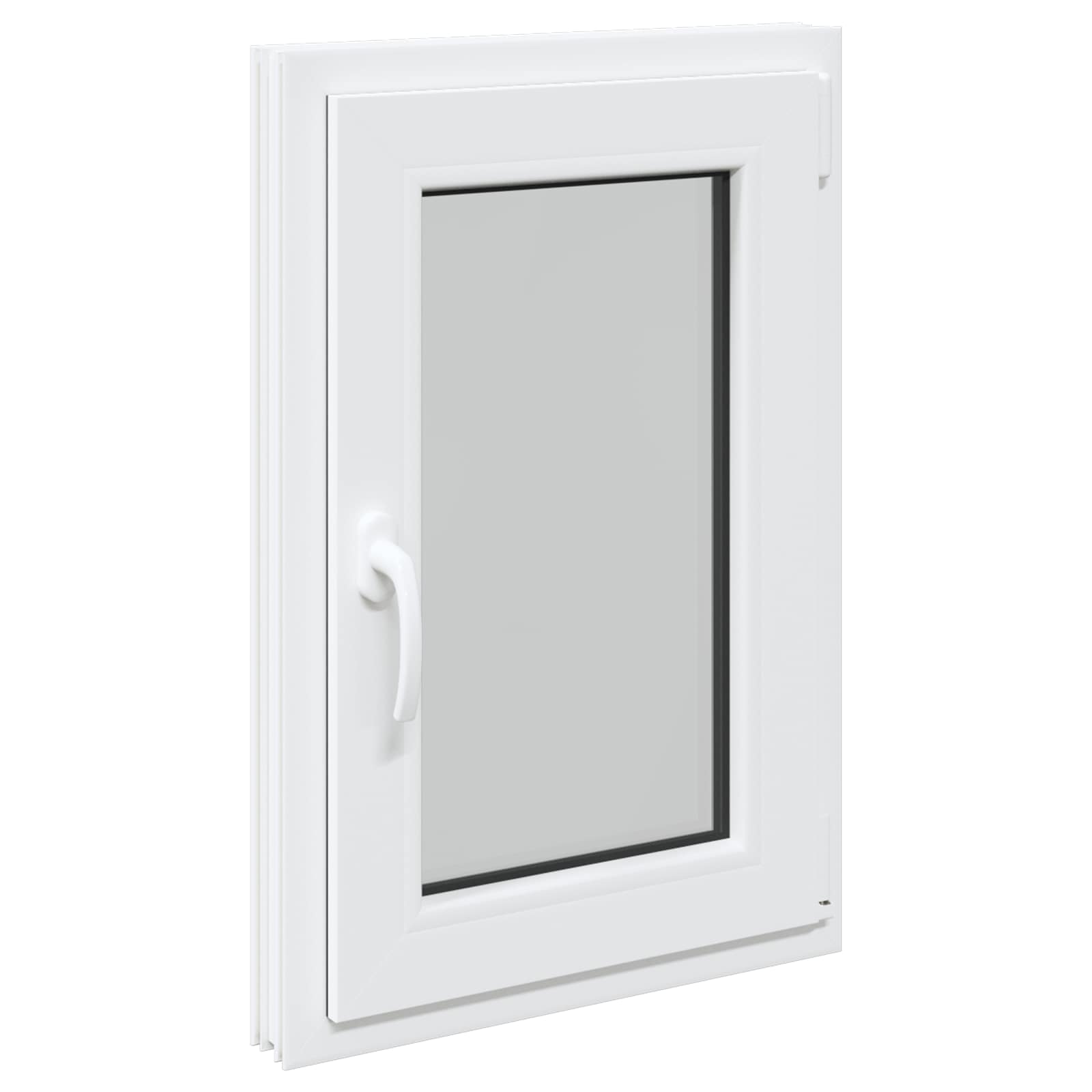 Παράθυρο Κάτω Στρώματος RISOR Λευκός 50 x 75 cm PVC και Γυαλί - Pakobazaar