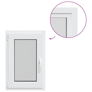 Παράθυρο Κάτω Στρώματος RISOR Λευκός 50 x 75 cm PVC και Γυαλί - Pakobazaar