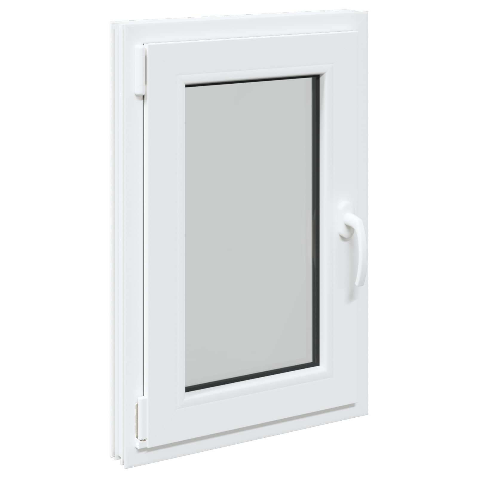 Παράθυρο Κάτω Στρώματος RISOR Λευκός 50 x 75 cm PVC και Γυαλί - Pakobazaar