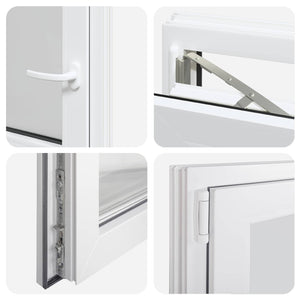 Παράθυρο Κάτω Στρώματος RISOR Λευκός 60 x 60 cm PVC και Γυαλί - Pakobazaar