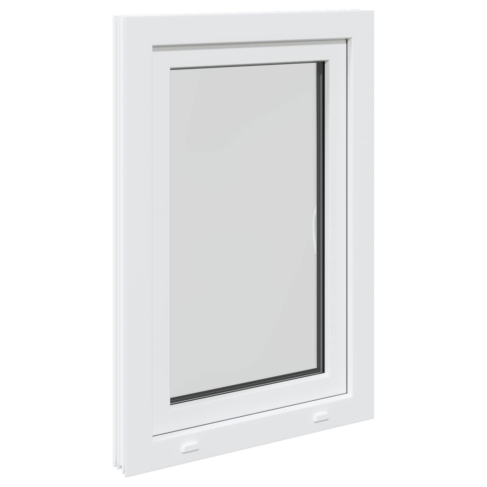 Παράθυρο Κάτω Στρώματος RISOR Λευκός 60 x 80 cm PVC και Γυαλί - Pakobazaar