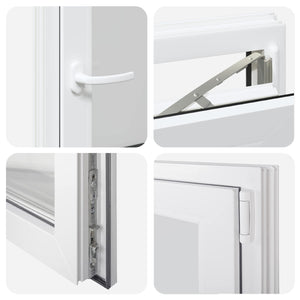 Παράθυρο Κάτω Στρώματος RISOR Λευκός 60 x 100 cm PVC και Γυαλί - Pakobazaar