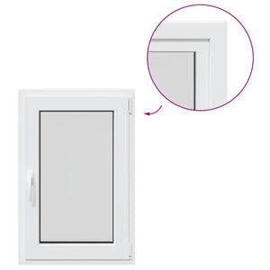 Παράθυρο Κάτω Στρώματος RISOR Λευκός 60 x 100 cm PVC και Γυαλί - Pakobazaar