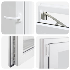 Παράθυρο Κάτω Στρώματος RISOR Λευκός 60 x 100 cm PVC και Γυαλί - Pakobazaar