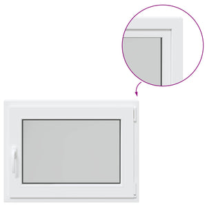 Παράθυρο Κάτω Στρώματος RISOR Λευκός 80 x 60 cm PVC και Γυαλί - Pakobazaar