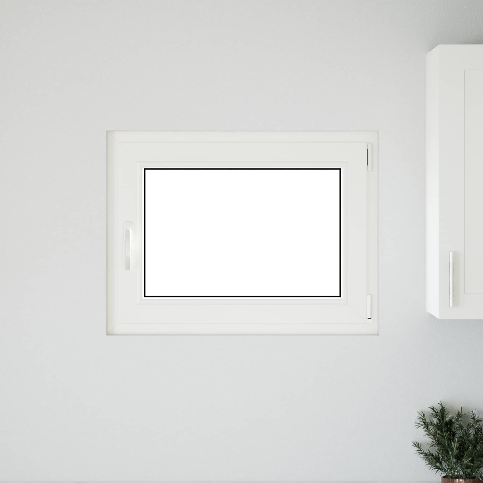 Παράθυρο Κάτω Στρώματος RISOR Λευκός 80 x 60 cm PVC και Γυαλί - Pakobazaar