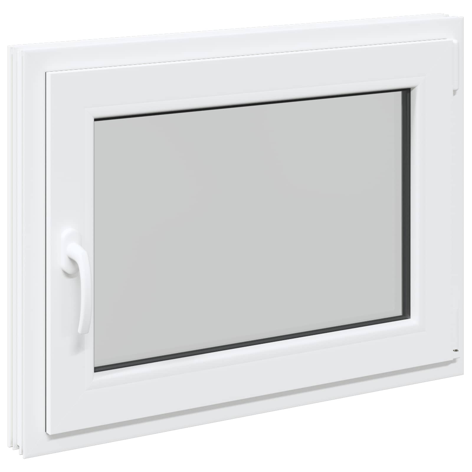 Παράθυρο Κάτω Στρώματος RISOR Λευκός 80 x 60 cm PVC και Γυαλί - Pakobazaar