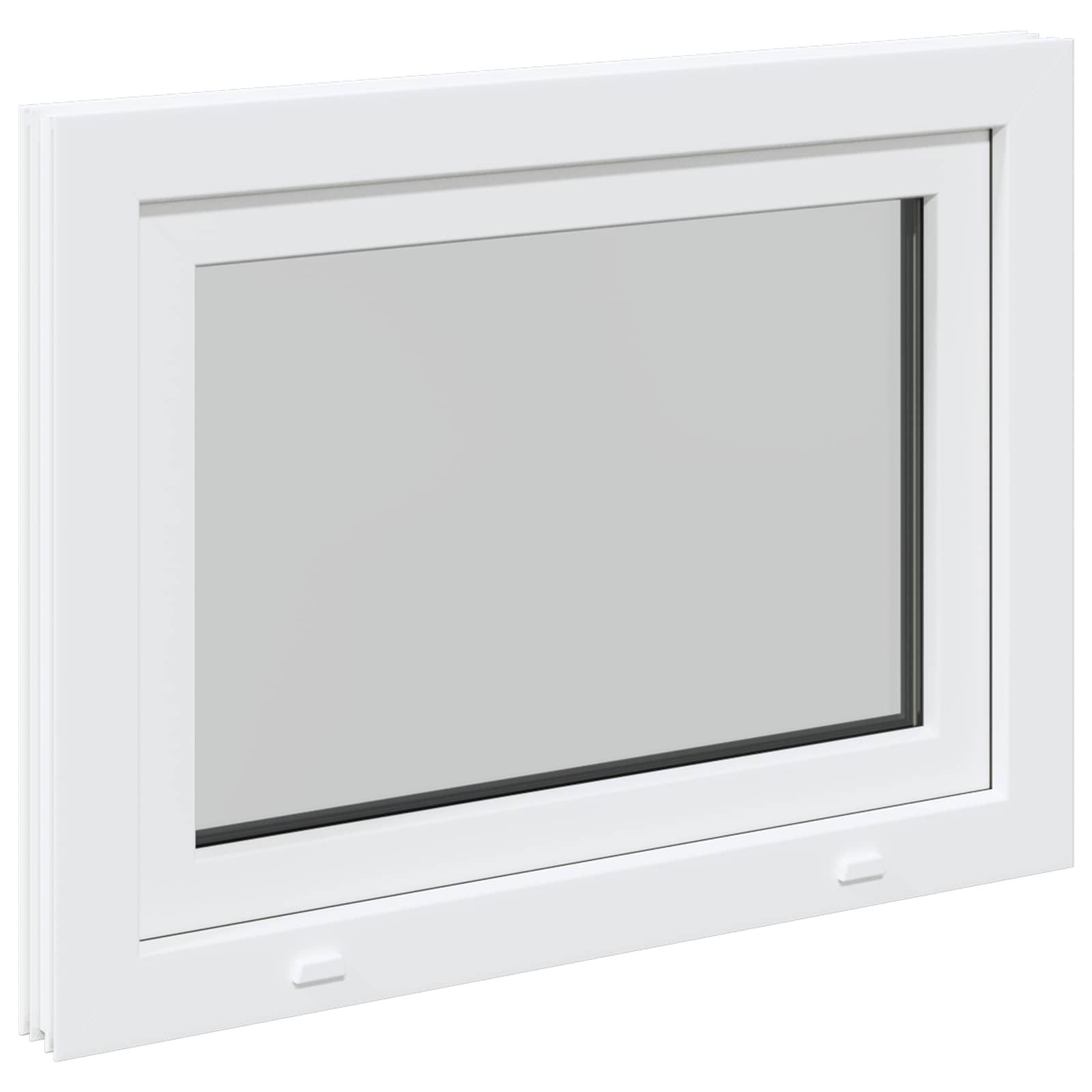 Παράθυρο Κάτω Στρώματος RISOR Λευκός 80 x 60 cm PVC και Γυαλί - Pakobazaar