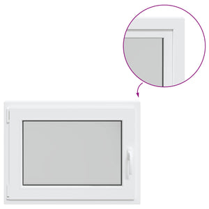 Παράθυρο Κάτω Στρώματος RISOR Λευκός 80 x 60 cm PVC και Γυαλί - Pakobazaar