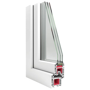 Παράθυρο Κάτω Στρώματος RISOR Λευκός 80 x 60 cm PVC και Γυαλί - Pakobazaar