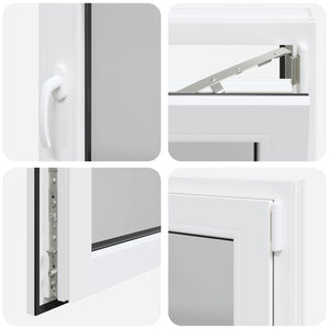 Παράθυρο Κάτω Στρώματος RISOR Λευκός 90 x 50 cm PVC και Γυαλί - Pakobazaar