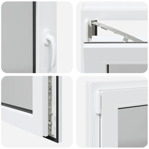 Παράθυρο Κάτω Στρώματος RISOR Λευκός 90 x 50 cm PVC και Γυαλί - Pakobazaar