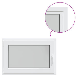 Παράθυρο Κάτω Στρώματος RISOR Λευκός 90 x 50 cm PVC και Γυαλί - Pakobazaar
