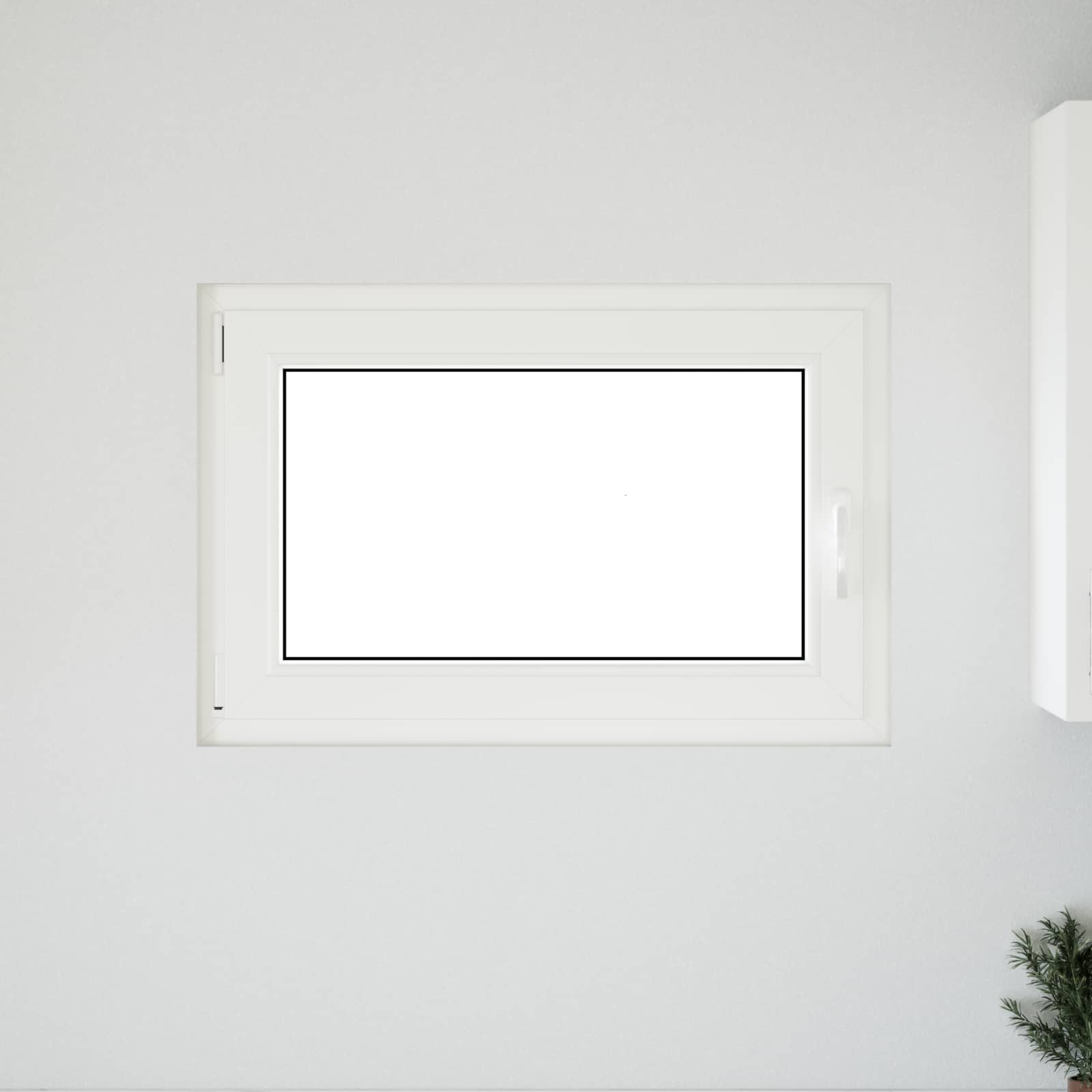 Παράθυρο Κάτω Στρώματος RISOR Λευκός 90 x 60 cm PVC και Γυαλί - Pakobazaar