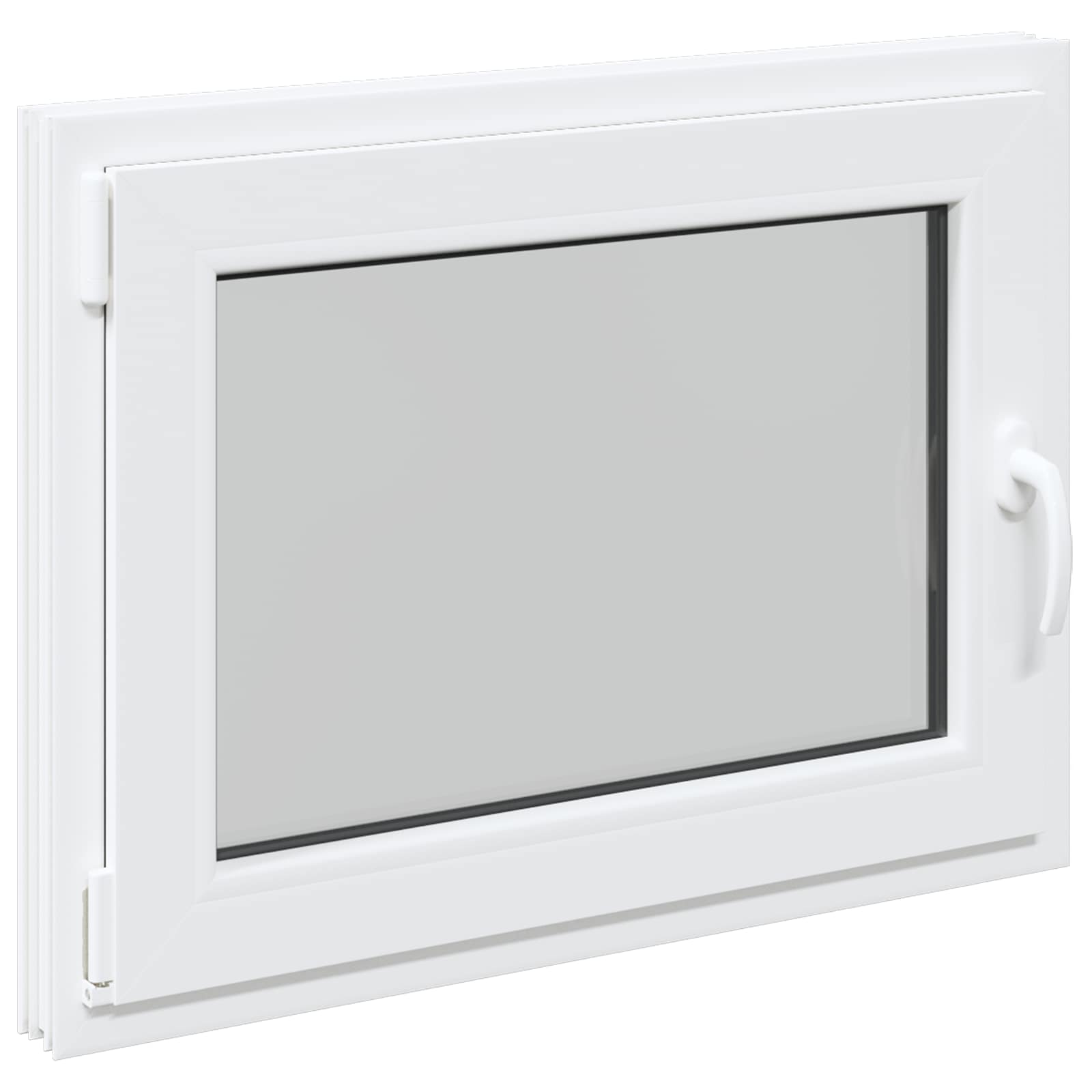 Παράθυρο Κάτω Στρώματος RISOR Λευκός 90 x 60 cm PVC και Γυαλί - Pakobazaar