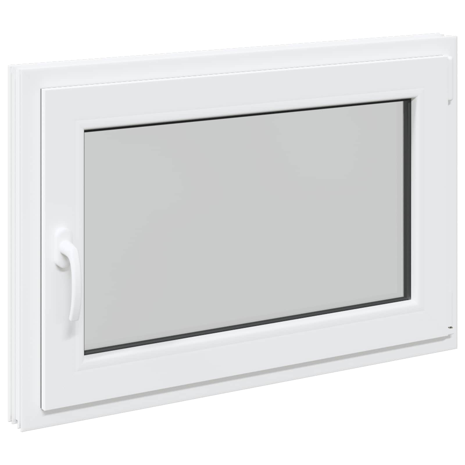 Παράθυρο Κάτω Στρώματος RISOR Λευκός 90 x 70 cm PVC και Γυαλί - Pakobazaar