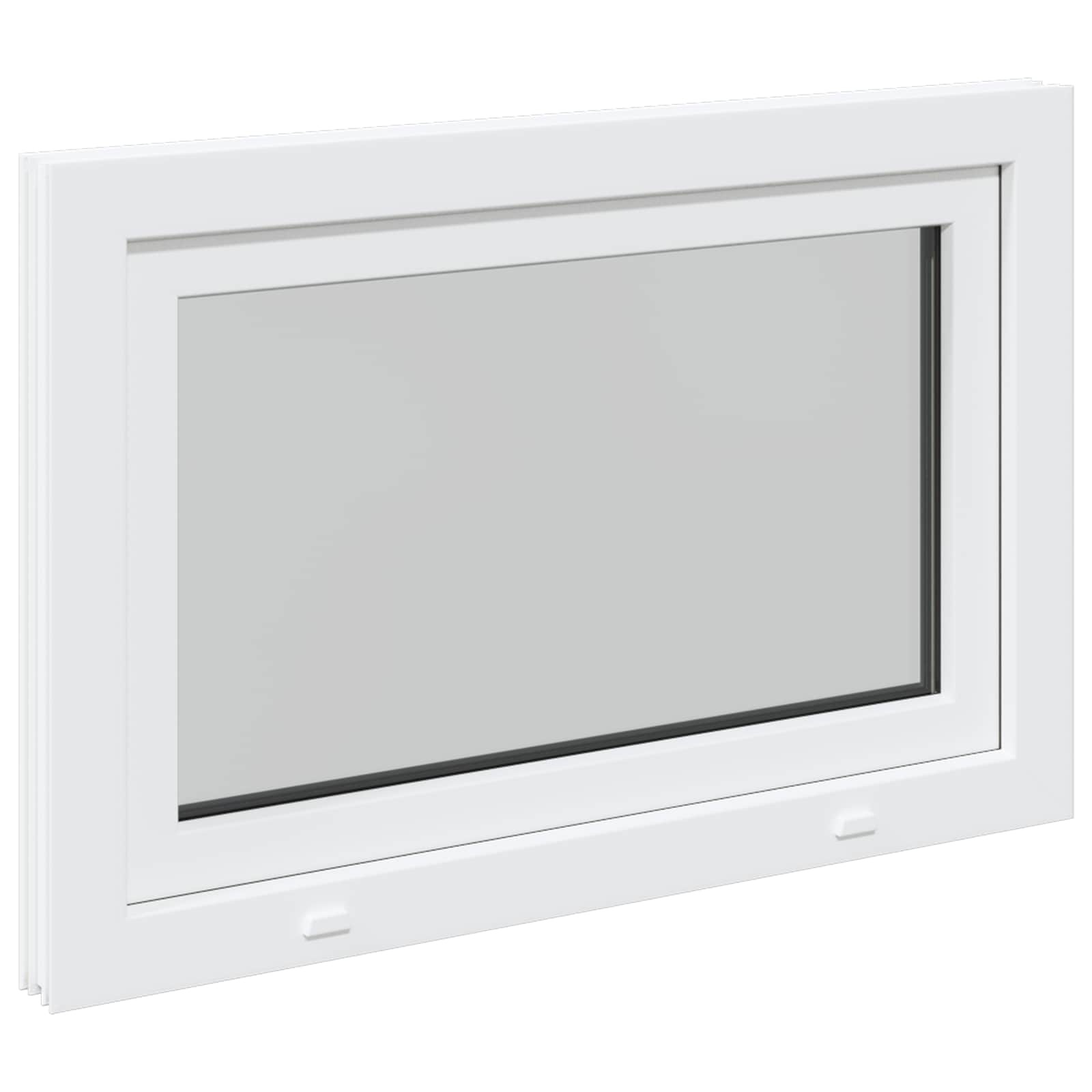 Παράθυρο Κάτω Στρώματος RISOR Λευκός 90 x 70 cm PVC και Γυαλί - Pakobazaar