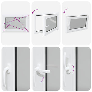 Παράθυρο Κάτω Στρώματος RISOR Λευκός 90 x 70 cm PVC και Γυαλί - Pakobazaar