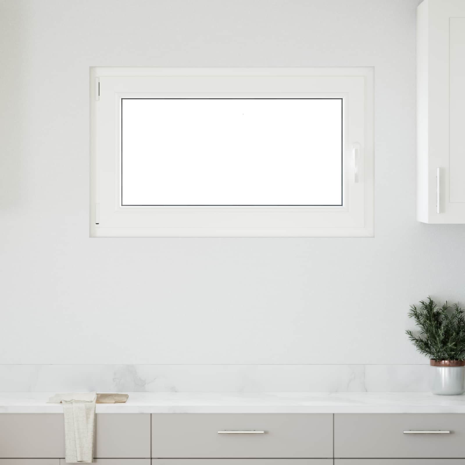 Παράθυρο Κάτω Στρώματος RISOR Λευκός 100 x 60 cm PVC και Γυαλί - Pakobazaar