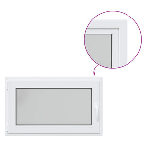 Παράθυρο Κάτω Στρώματος RISOR Λευκός 100 x 60 cm PVC και Γυαλί - Pakobazaar