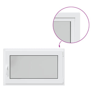 Παράθυρο Κάτω Στρώματος RISOR Λευκός 100 x 70 cm PVC και Γυαλί - Pakobazaar