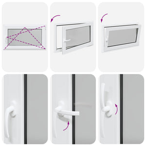 Παράθυρο Κάτω Στρώματος RISOR Λευκός 100 x 70 cm PVC και Γυαλί - Pakobazaar