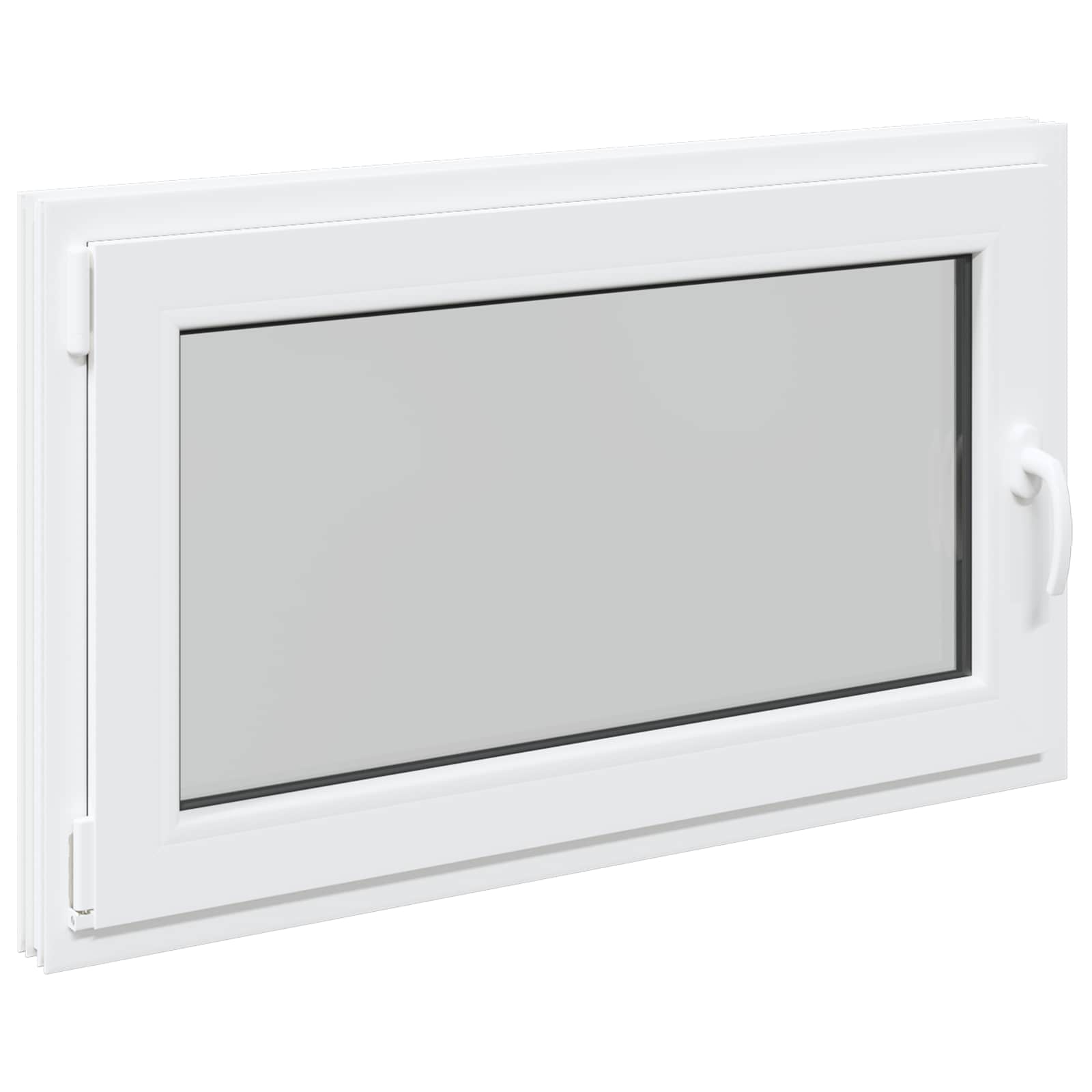 Παράθυρο Κάτω Στρώματος RISOR Λευκός 100 x 70 cm PVC και Γυαλί - Pakobazaar