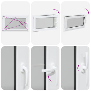 Παράθυρο Κάτω Στρώματος RISOR Λευκός 100 x 70 cm PVC και Γυαλί - Pakobazaar