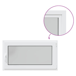 Παράθυρο Κάτω Στρώματος RISOR Λευκός 110 x 50 cm PVC και Γυαλί - Pakobazaar