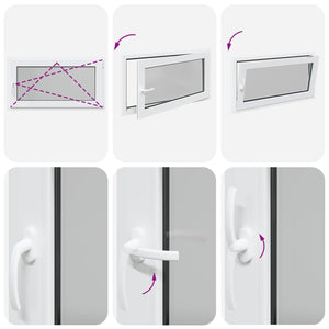 Παράθυρο Κάτω Στρώματος RISOR Λευκός 110 x 50 cm PVC και Γυαλί - Pakobazaar