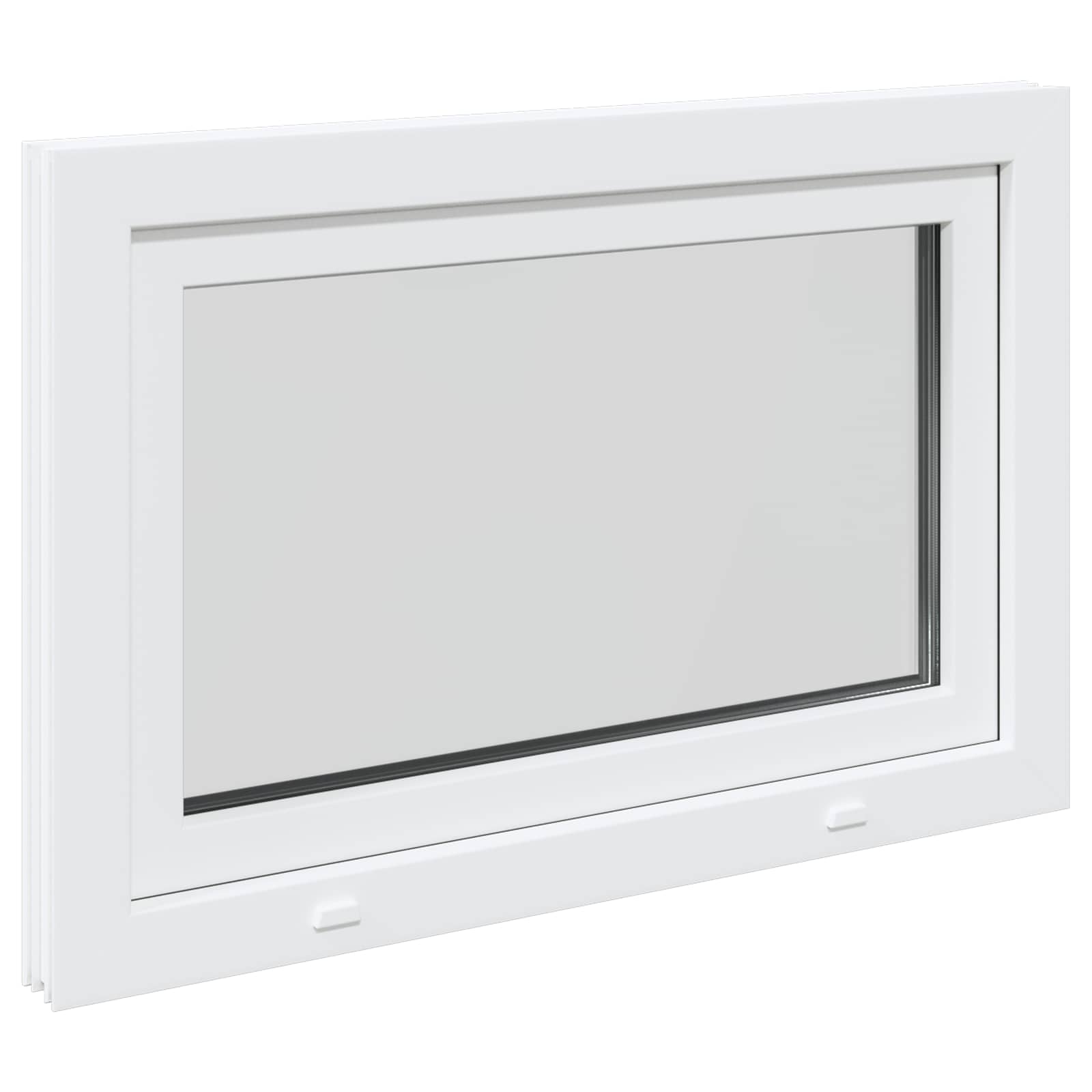 Παράθυρο Κάτω Στρώματος RISOR Λευκός 110 x 70 cm PVC και Γυαλί - Pakobazaar