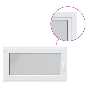 Παράθυρο Κάτω Στρώματος RISOR Λευκός 110 x 70 cm PVC και Γυαλί - Pakobazaar
