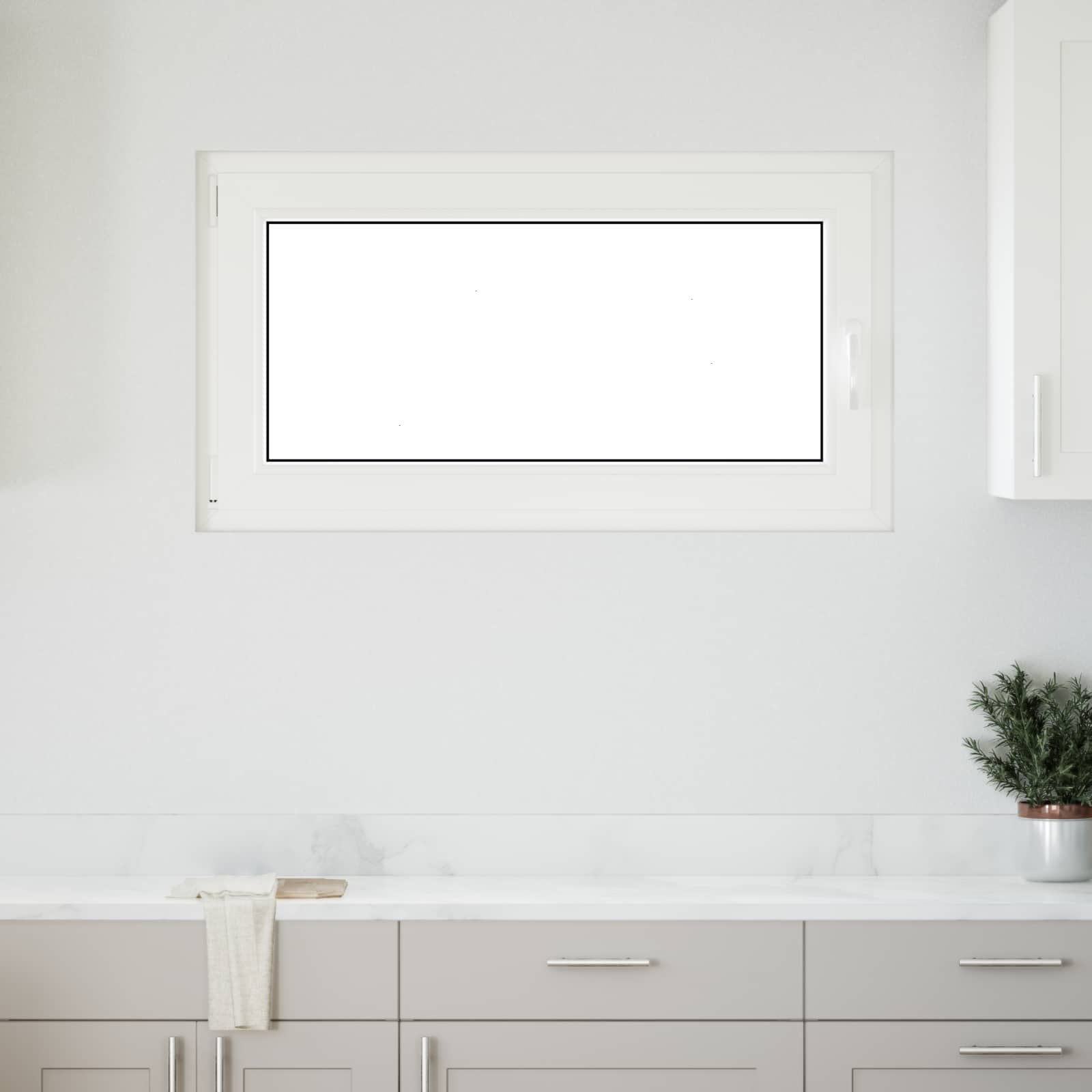 Παράθυρο Κάτω Στρώματος RISOR Λευκός 110 x 70 cm PVC και Γυαλί - Pakobazaar