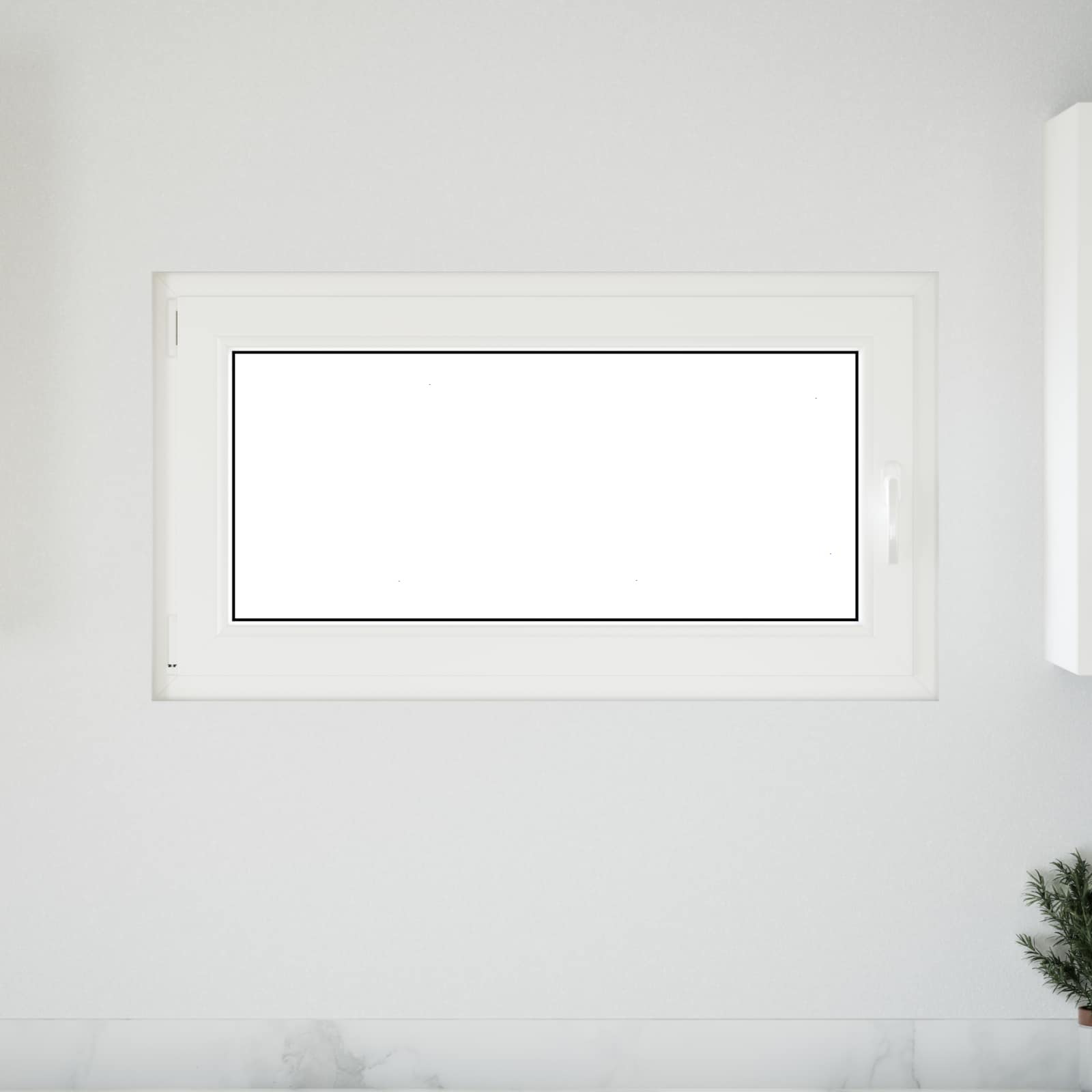 Παράθυρο Κάτω Στρώματος RISOR Λευκός 110 x 70 cm PVC και Γυαλί - Pakobazaar