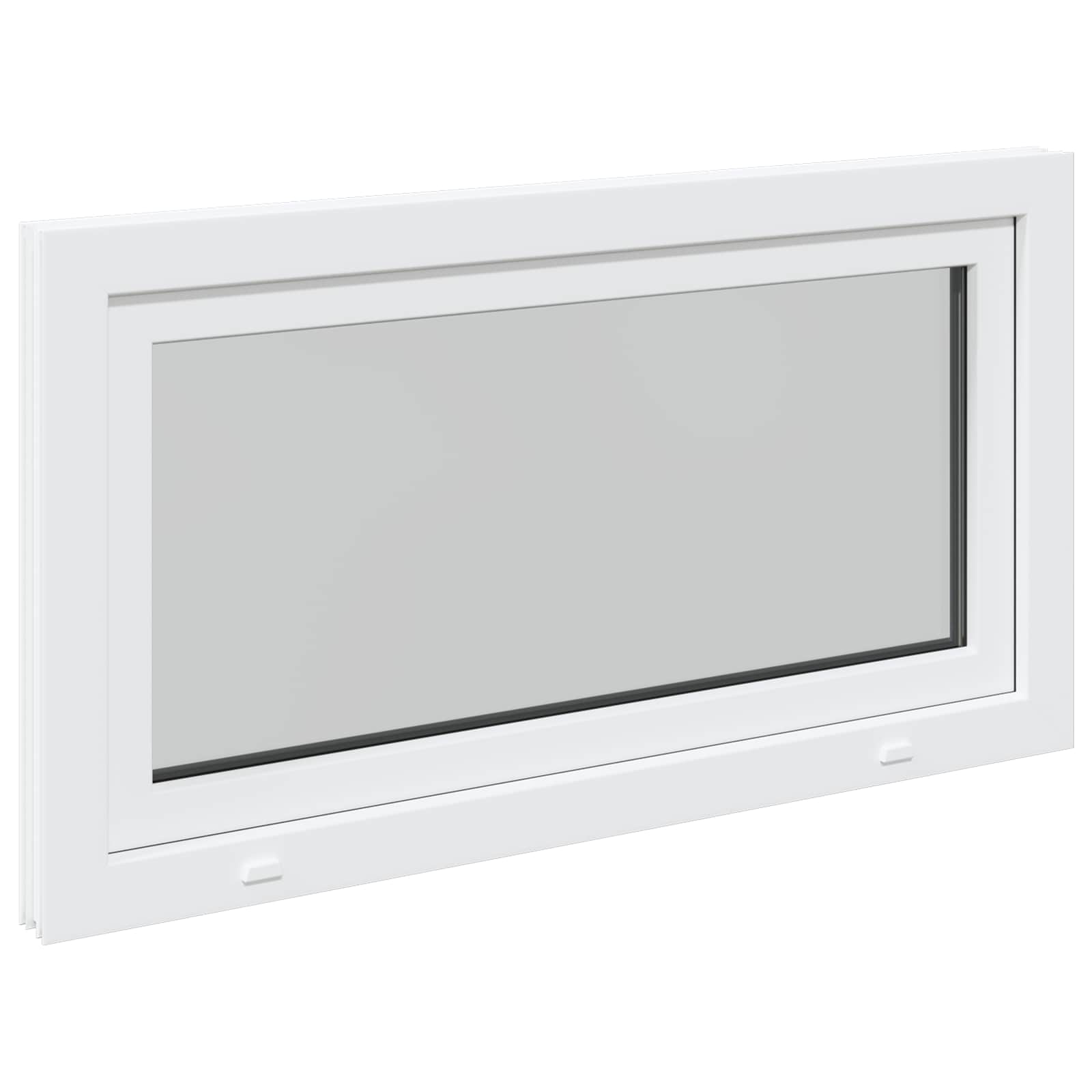 Παράθυρο Κάτω Στρώματος RISOR Λευκός 110 x 70 cm PVC και Γυαλί - Pakobazaar