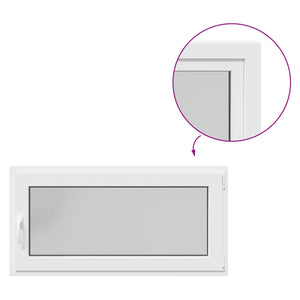 Παράθυρο Κάτω Στρώματος RISOR Λευκός 120 x 60 cm PVC και Γυαλί - Pakobazaar
