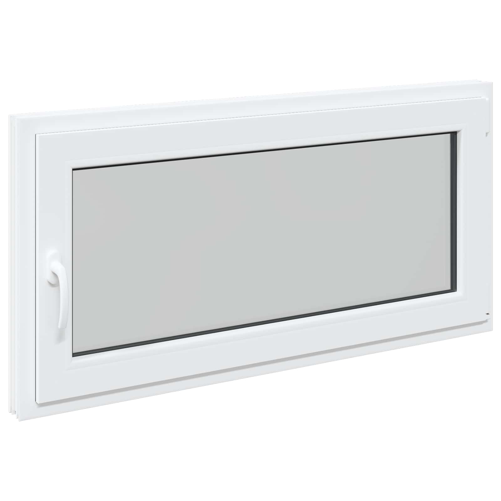 Παράθυρο Κάτω Στρώματος RISOR Λευκός 120 x 60 cm PVC και Γυαλί - Pakobazaar