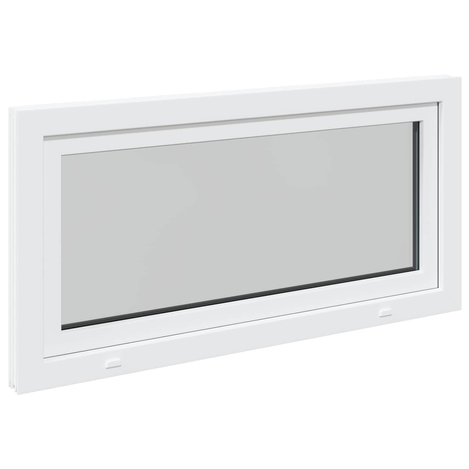 Παράθυρο Κάτω Στρώματος RISOR Λευκός 120 x 60 cm PVC και Γυαλί - Pakobazaar