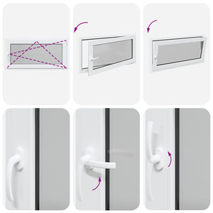 Παράθυρο Κάτω Στρώματος RISOR Λευκός 120 x 60 cm PVC και Γυαλί - Pakobazaar