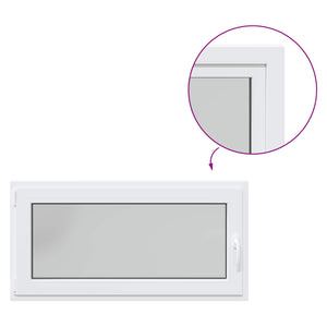 Παράθυρο Κάτω Στρώματος RISOR Λευκός 120 x 60 cm PVC και Γυαλί - Pakobazaar