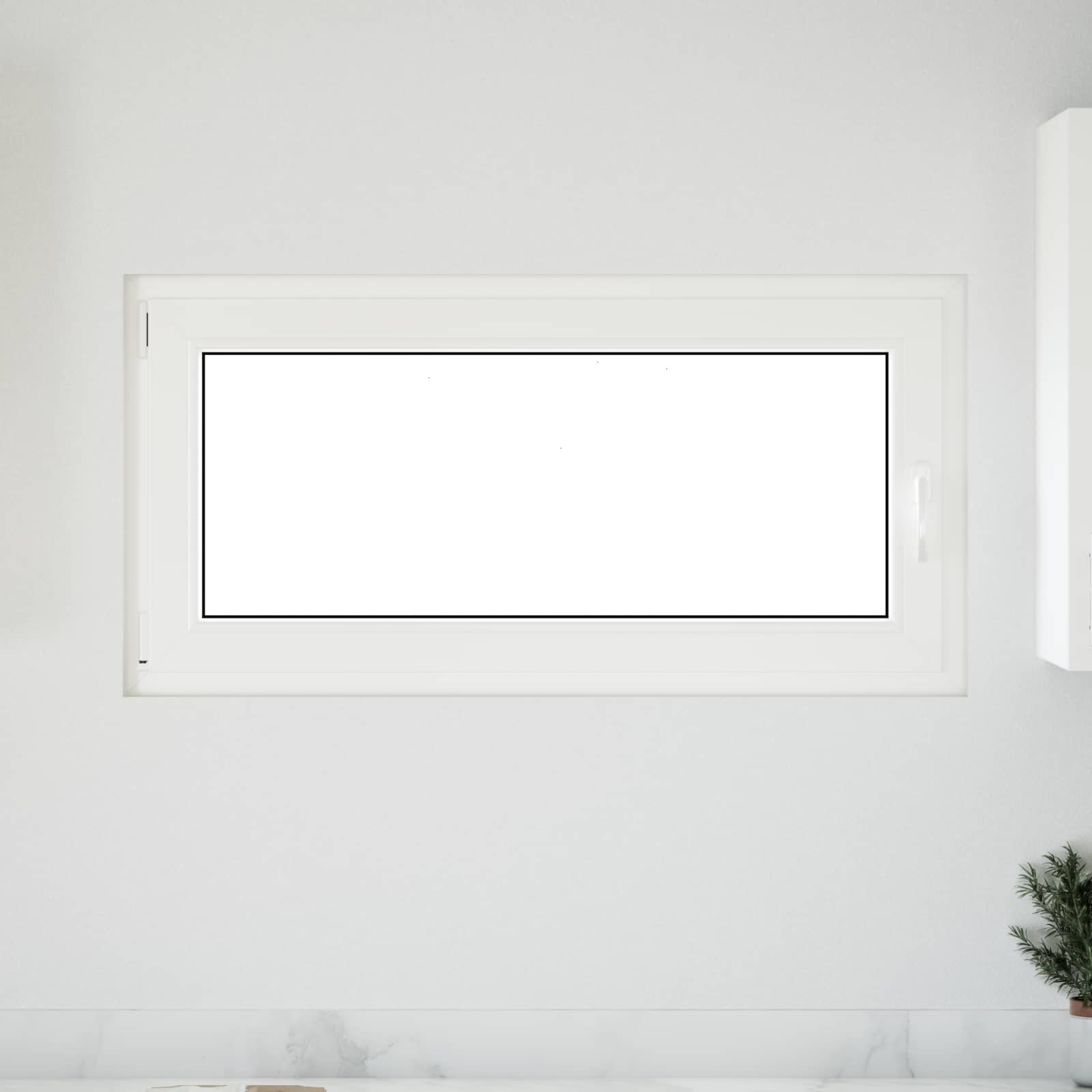 Παράθυρο Κάτω Στρώματος RISOR Λευκός 120 x 60 cm PVC και Γυαλί - Pakobazaar