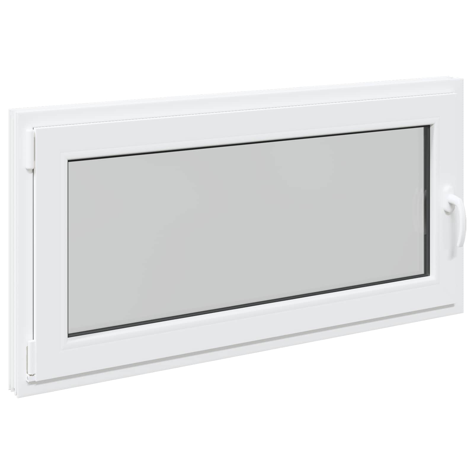 Παράθυρο Κάτω Στρώματος RISOR Λευκός 120 x 60 cm PVC και Γυαλί - Pakobazaar