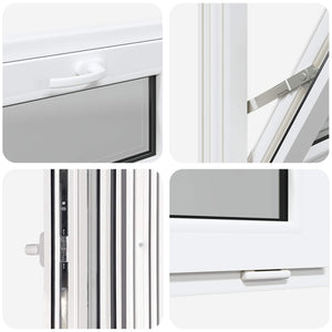 Παράθυρο Κάτω Στρώματος RISOR 60 x 40 cm PVC και Γυαλί Λευκό - Pakobazaar
