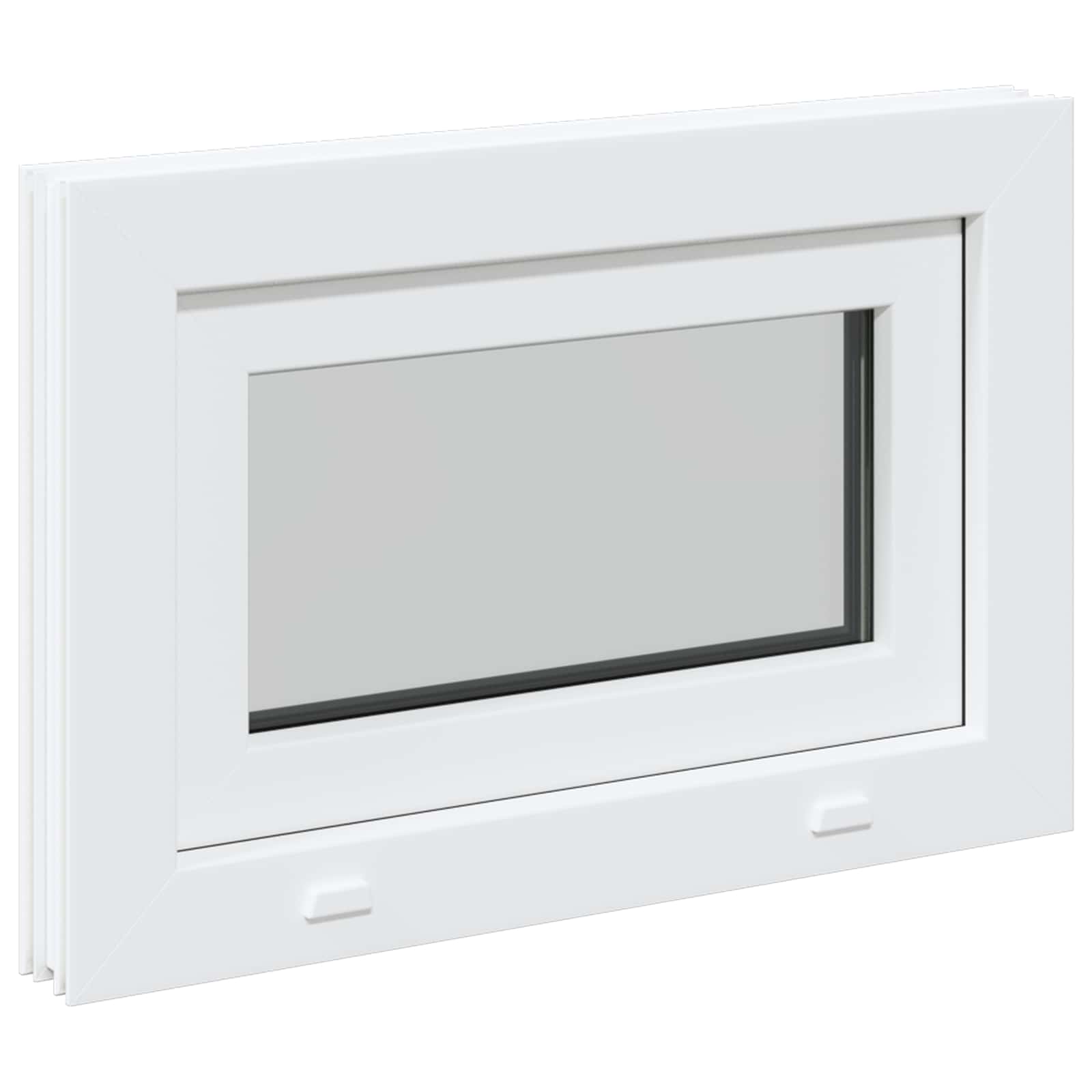 Παράθυρο Κάτω Στρώματος RISOR 60 x 40 cm PVC και Γυαλί Λευκό - Pakobazaar